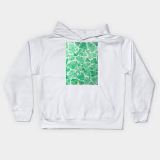 Tropical Watercolor Monstera Leaf Print Kids Hoodie